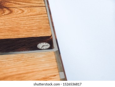 Oak Covered In Epoxy Bath Countertop