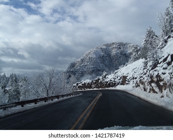 Oak Creek Canyon Sedona Snow Winter