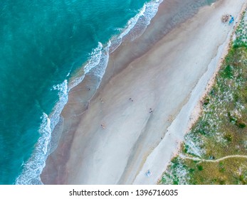 Oak Island, NC/USA Drone Beach From Above