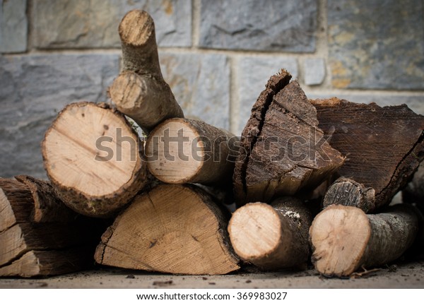 Oak Wood Light Fireplace Heat House Stock Photo Edit Now 369983027