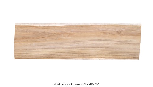 Oak Wooden Beam Isolated On White Background