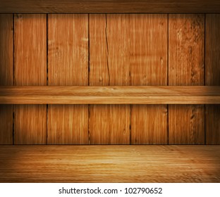 Oak Wooden Shelf Background Stock Photo 102790652 