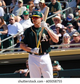 Oakland Athletics Spring Training At Hohokam Stadium In Mesa Arizona USA March 18,2017.