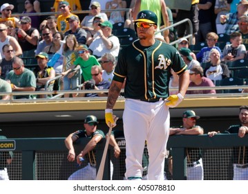 The Oakland Athletics Spring Training At Hohokam Stadium In Mesa Arizona USA March 18,2017.