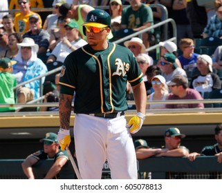 The Oakland Athletics Spring Training At Hohokam Stadium In Mesa Arizona USA March 18,2017.