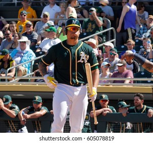 The Oakland Athletics Spring Training At Hohokam Stadium In Mesa Arizona USA March 18,2017.