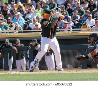 The Oakland Athletics Spring Training At Hohokam Stadium In Mesa Arizona USA March 18,2017.