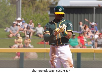 The Oakland Athletics Spring Training At Hohokam Stadium In Mesa Arizona USA March 18,2017.