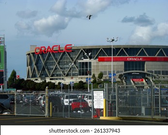 OAKLAND, CA - NOVEMBER 18: Exterior View Oracle Arena At Oakland Raiders Football Game 2012