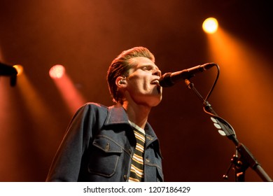 OAKLAND, CA - OCTOBER 16, 2018: Hudson Taylor In Concert At The Fox Theater In Oakland, CA