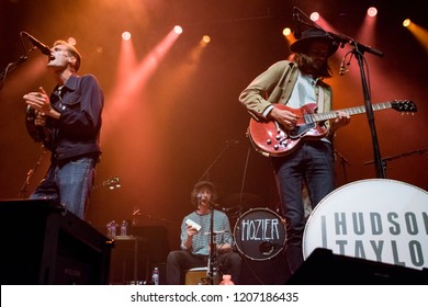 OAKLAND, CA - OCTOBER 16, 2018: Hudson Taylor In Concert At The Fox Theater In Oakland, CA