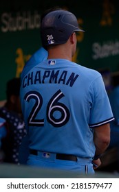 Oakland, California - July 5, 2022: Toronto Blue Jays Third Baseman Matt Chapman