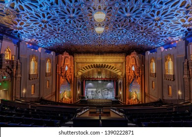 Oakland, California - May 4, 2019: Fox Oakland Theatre Right After A Live Show.