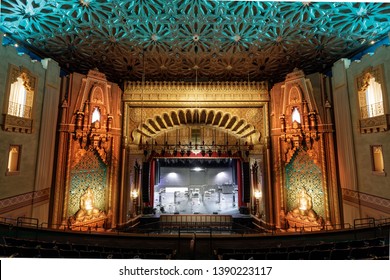 Oakland, California - May 4, 2019: Fox Oakland Theatre Right After A Live Show.