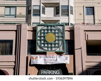 OAKLAND, CALIFORNIA, USA - MARCH 13, 2021: Oakland Chinatown During The Day