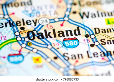 Oakland. California. USA On A Map