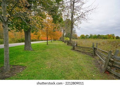 Oakland, Michigan - Oct 6, 2022: Addison Oaks Park