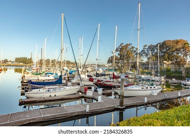 Oakland, USA - May 19, 2022: yachts and private boats anchor at the port of Oakland. - Shutterstock ID 2184326835