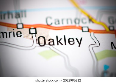 Oakley on a geographical map of UK