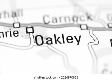 Oakley on a geographical map of UK