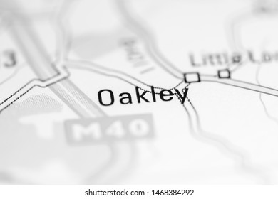 Oakley. United Kingdom on a geography map