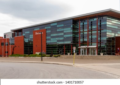 Oakville, Canada - June 07, 2018: Sheridan College Institute Of Technology And Advanced Learning Building In Oakville, Ontario, Canada.