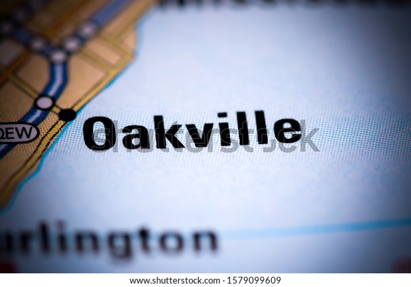 Oakville Canada On Map Stock Photo (Edit Now) 1579099609