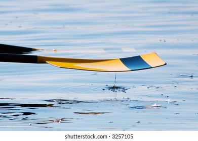 Oar With Water Dripping Off It