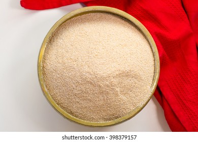 Oat Bran In A Clay Plate