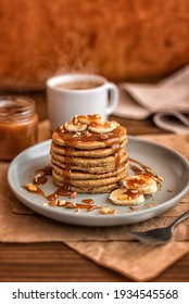 Oat Pancakes With Banana And Salted Caramel