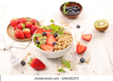oatmeal, cereal with strawberry and kiwi - Powered by Shutterstock