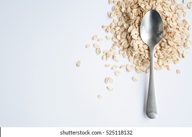 oatmeal with spoon. healthy eating concept