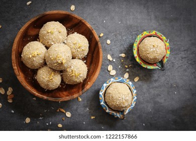 Oats Laddu Or  Ladoo / Diwali Sweets - Protein Energy Balls