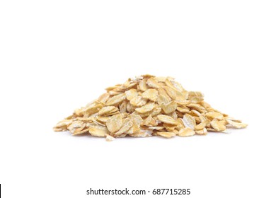 Oats, Oatmeal Isolated On White Background