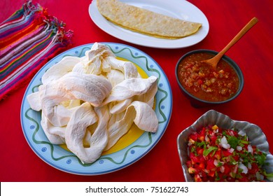 Oaxaca Cheese Quesadilla From Mexico On Red Background