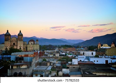 Oaxaca City View During Sunset