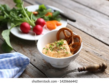 Obatzda Cheese And Radish - Bavarian Biergarten And Oktoberfest Food