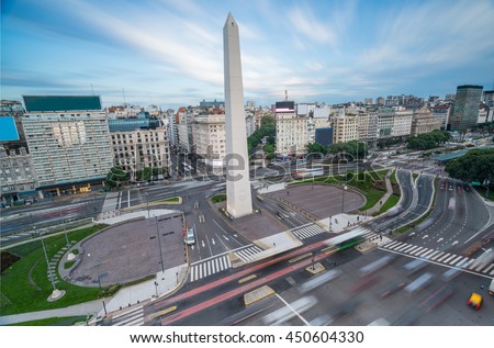 The Obelisk of Buenos Aires, centre of the city - Argentina
