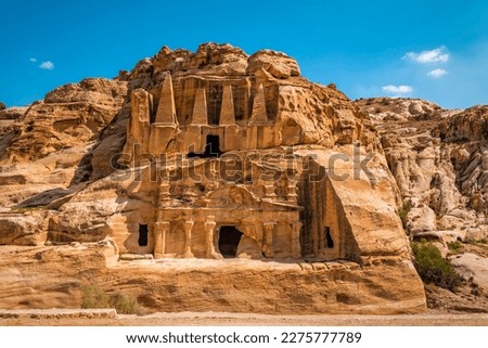 Obelisk Tomb in Petra. Petra is considered one of seven new wonders of world and is world heritage site. Jordan