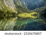 Obersee, Königssee, Berchtesgaden National Park, Berchtesgadener Land district, Upper Bavaria, Bavaria, Germany, Europe