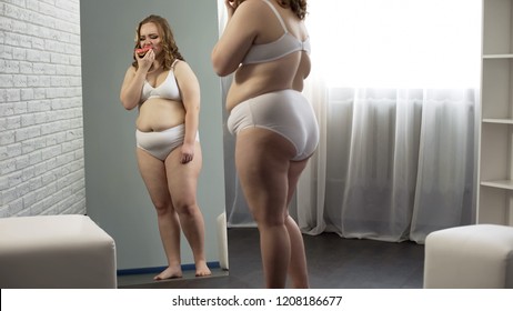 Obese Girl Crying And Eating Donut Hopeless Trying To Lose Weight Overweight Obese Girl Crying And Eating Donut Hopeless Trying To Lose Weight Overweight