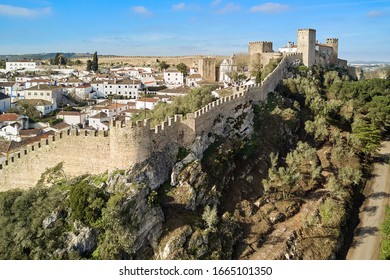 Obidos Castle, Portugal, Aerial View