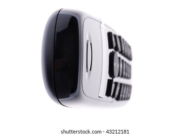object isolated on white background black phone