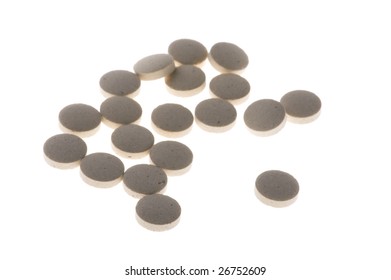 object on white - tablet close up