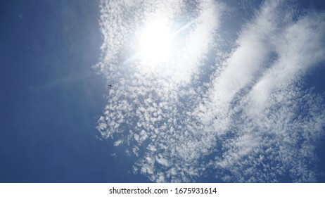 Object - Plane in blue sky with clouds