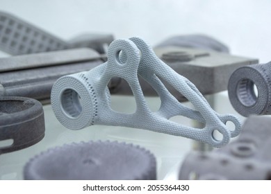 Object printed on industrial powder 3D printer close-up. Multi Jet Fusion - Shutterstock ID 2055364430