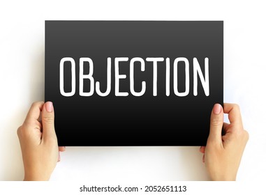 OBJECTION Text On Card, Concept Background