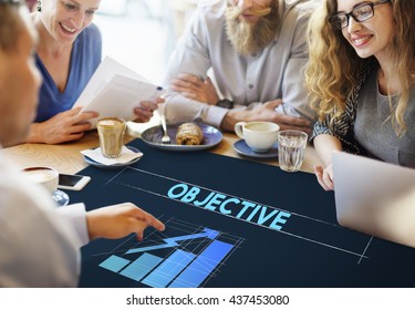 Objective Business Growth Graph Graphic Concept