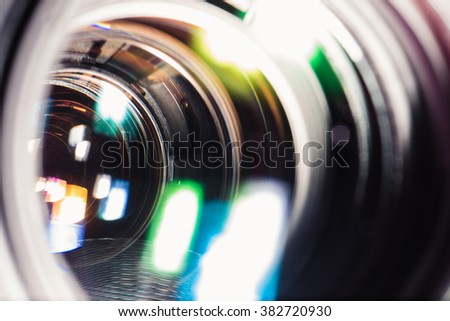 The objective lens closeup