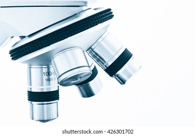 Objective Lens of Microscope Isolated on the White Background - Powered by Shutterstock - Get 15% off with code: PIKWIZARD15